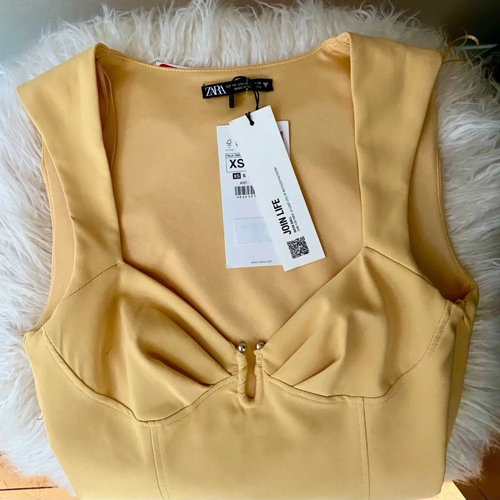 ZARA New Yellow Bodysuit, XS - Picture 9 of 14